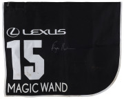 LEXUS MELBOURNE CUP 2019 Horse No 15 (Barrier 24), MAGIC WAND, Jockey: Ryan Moore, The unique number 15 saddlecloth, signed by Ryan Moore, accompanied by a letter of authenticity and limitation signed by Neil Wilson, CEO, Victoria Racing Club, Limited and