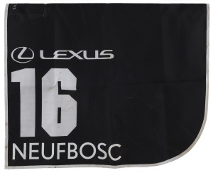 LEXUS MELBOURNE CUP 2019 Horse No 16 (Barrier 23), NEUFBOSC, Jockey: Luke Nolen, The unique number 16 saddlecloth, signed by Luke Nolen, accompanied by a letter of authenticity and limitation signed by Neil Wilson, CEO, Victoria Racing Club, Limited and the official Lexus Melbourne Cup Day Racebook.