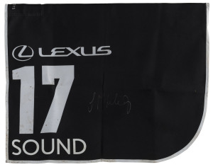 LEXUS MELBOURNE CUP 2019 Horse No 17 (Barrier 10), SOUND, Jockey: James Winks, The unique number 17 saddlecloth, signed by James Winks, accompanied by a letter of authenticity and limitation signed by Neil Wilson, CEO, Victoria Racing Club, Limited and the official Lexus Melbourne Cup Day Racebook.