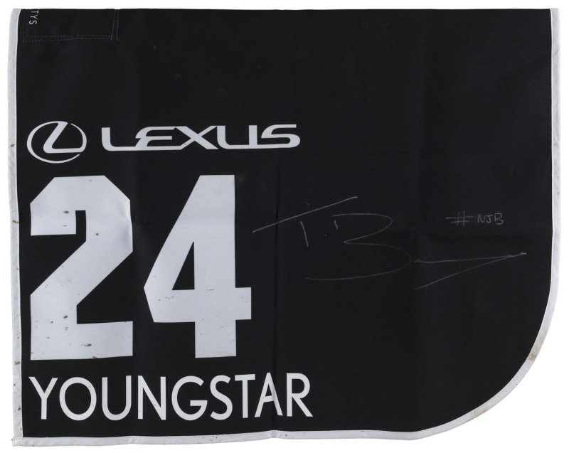 LEXUS MELBOURNE CUP 2019 Horse No 24 (Barrier 9), YOUNGSTAR, Jockey: Tommy Berry, The unique number 24 saddlecloth, signed by Tommy Berry accompanied by a letter of authenticity and limitation signed by Neil Wilson, CEO, Victoria Racing Club, Limited and