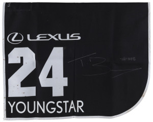 LEXUS MELBOURNE CUP 2019 Horse No 24 (Barrier 9), YOUNGSTAR, Jockey: Tommy Berry, The unique number 24 saddlecloth, signed by Tommy Berry accompanied by a letter of authenticity and limitation signed by Neil Wilson, CEO, Victoria Racing Club, Limited and the official Lexus Melbourne Cup Day Racebook.
