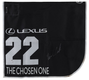LEXUS MELBOURNE CUP 2019 Horse No 22 (Barrier 18, THE CHOSEN ONE, Jockey: Tim Clark, The unique number 22 saddlecloth, signed by Tim Clark accompanied by a letter of authenticity and limitation signed by Neil Wilson, CEO, Victoria Racing Club, Limited and the official Lexus Melbourne Cup Day Racebook.