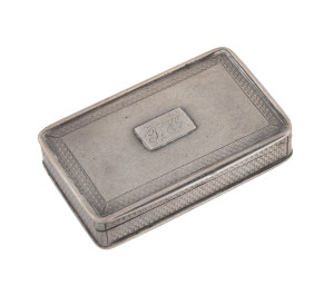 NATHANIEL MILLS English Georgian sterling silver snuff box, Birmingham, circa 1834, 7cm across, 75 grams