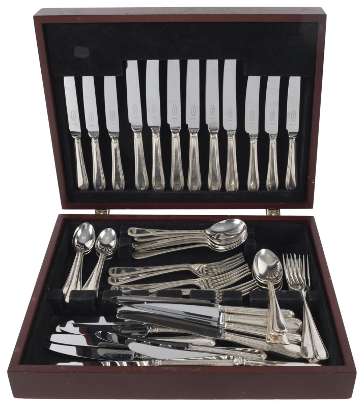 George Butler, Sheffield, silver plated part cutlery set, (50 pieces)