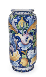 Italian majolica floor vase, 19th century, 59cm high