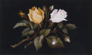 PIETRA DURA Italian inlaid stone panel, 19th century, in period gilt frame, ​the panel 10 x 16cm, frame 31 x 38cm overall - 2