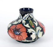 MOORCROFT "Poppy" pattern vase, circa 1997, stamped "Moorcroft, Made In England, WM, 10/9/97", 16cm high, 20 cm wide