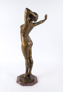 PAUL PHILIPPE "The Awakening" gilt bronze sculpture on rouge marble base, France, circa 1925, signed "P. Philippe", 79cm high - 5