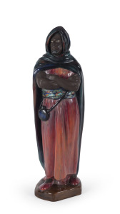 ROYAL DOULTON "The Moor" porcelain figure designed by Charles Noke, stamped "The Moor" in gold lettering and "Royal Doulton, England, Made In England", 42.5cm high