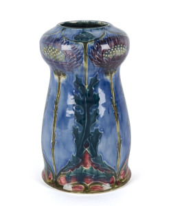 A Morris Ware Art Nouveau English pottery vase, circa 1920, signed "George Cartridge" and stamped "S. Hancock & Sons, Stoke on Trent, England, Morris Ware", 15.5cm high