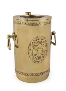 W.M.F German wine cooler, brass, circa 1910, 24cm high