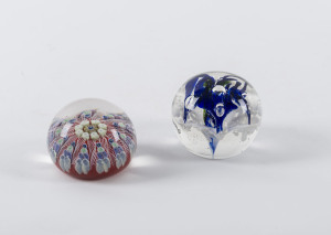 Two glass paperweights, 19th and 20th century, 6cm diameter