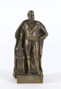 An English statue of Prince Alfred, cast bronze, late 19th century, 14.5cm high