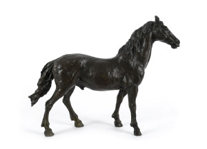 An equine statue, cast bronze, 20th century, ​30cm high