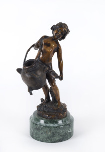 A French bronze statue of the boy water carrier, 19th century, 29cm high