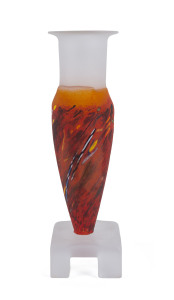 KOSTA BODA art glass amphora vase by BERTIL VALLIEN, Sweden, late 20th century, 32.5cm high
