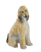 An Italian porcelain Afghan dog statue, mid 20th century, ​86cm high