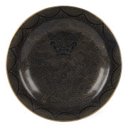 A Chinese cloisonne dragon plate, early 20th century, ​27cm diameter