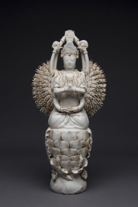 A Chinese blanc de chine Guan Ying, early 20th century, 35cm high