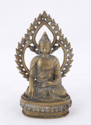 A Thai seated Buddha statue, cast bronze, 19th/20th century, 15cm high