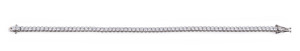 A tennis bracelet in 18ct white gold, featuring 67 diamonds totalling 4.34 carats.