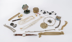 Assorted costume and vintage jewellery including an Anna-Greta Eker Norwegian sterling silver ring circa 1970