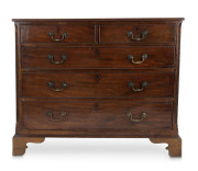 A Chippendale set of drawers, mahogany, late 18th century, ​95cm high, 115cm wide, 54cm deep