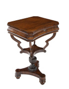 An English work table fitted with compartments, rosewood, circa 1835, 71cm high, 50cm wide, 43cm deep - 2