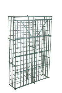 A French wine cage cabinet, hand wrought iron, 19th century, 165cm high, 101cm wide, 34cm deep