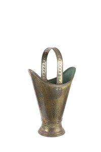 A French umbrella stand, brass, early 20th century, 64cm high