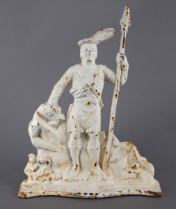 An English cast iron door stop in the form of Bonny Prince Charles, 19th century, 39cm high