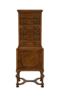 LIBERTY & CO Renaissance style cabinet, walnut, circa 1910, makers plaque on back "Liberty, London", ​130cm high, 48cm wide, 37cm deep - 2