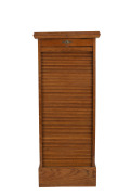 An antique filing cabinet with tambour front and lectern top, oak, circa 1900, ​117cm high, 49cm wide, 44cm deep - 2