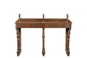 An unusual English Gothic slope top desk, oak with gilded highlights, 19th century, 96cm high, 122cm wide, 41cm deep