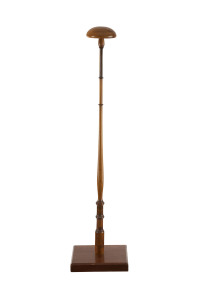 Judge's wig stand, turned beech and Australian cedar, 19th century, 120cm high