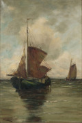 VAN CAUTEREN (19th century, Dutch school), fishing boats, oil on canvas, signed lower left "Van Cauteren", 60 x 40cm