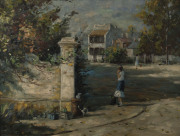 ARTIST UNKNOWN, French Street Scene, oil on board, ​42cm x 55cm