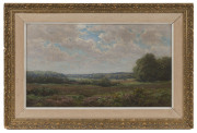 FREDERICK GOLDEN SHORT (1863-1936), [attributed], The New Forest Near Lyndhurst, oil on canvas board, signed lower right, titled with artists name verso, 22 x 37cm - 2