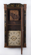 An early American wall clock with rare wooden movement, circa 1820, ​89cm high PROVENANCE The Tudor House Clock Museum, Yarrawonga - 2