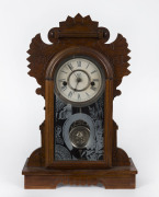WATERBURY CLOCK Co. American shelf clock with pictorial portrait pendulum of the Greek god Mercury, 19th century, ​44.5cm high