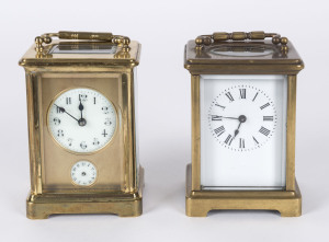 Two French carriage clock, late 19th and early 20th century, ​15cm high