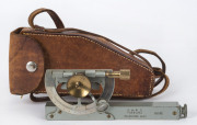 A.E. Parsons (Melbourne) clinometer (#51192) in original leather carry case with strap; circa 1940s.