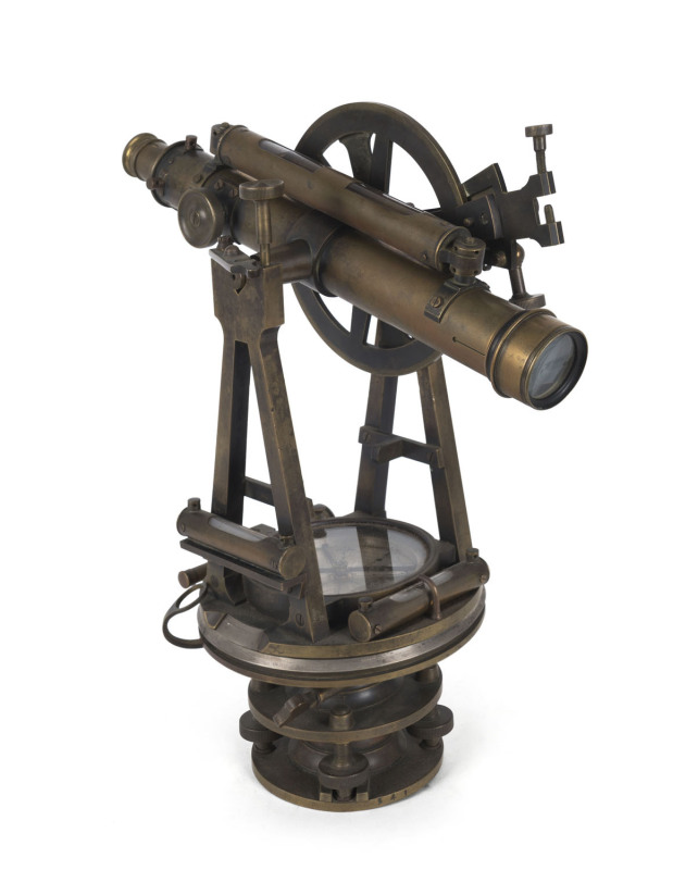 An antique theodolite by Brash and Drummond of Melbourne, 19th century, 32cm high