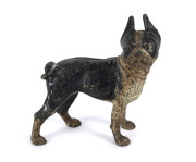 HUBLEY American cast iron Boston Terrier money box, 19th century, 25cm high