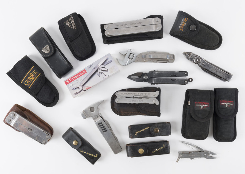 MULTI-TOOLS including Gerber, Vitorinox and Leatherman, late 20th century, 