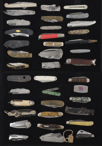 Forty assorted pocket knives and folding tools, 19th and 20th century, ​the largest 22cm long