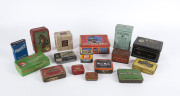 Collection of antique and vintage tins and boxes, 19th and 20th century, (70 items), wooden Kodak box 13cm high