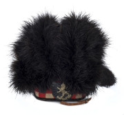 An antique Scottish busby military hat, late 19th century, ​30cm high