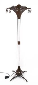 An Italian modernist standard lamp, wrought metal, circa 1970s, stamped "Relco, Milano, Italy", 189cm high