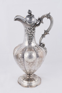 A Sheffield plated wine jug, 19th century, 31cm high